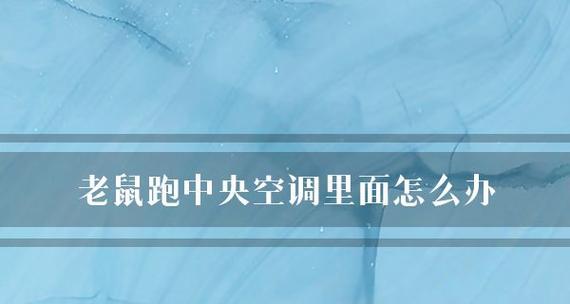 如何处理空调管道中的老鼠问题（有效解决空调管道中老鼠滋扰的方法）